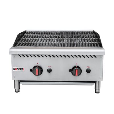 شراء غاز البترول المسال / الغاز الطبيعي التجاري Charbroiler 2 شعلات الفولاذ المقاوم للصدأ معتمد من CE التصنيع عبر الإنترنت