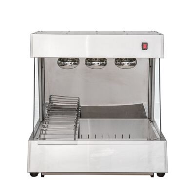 acheter Commercial French Fry Warmer 3 Lumières infrarouges Écoulement d'huile facile en acier inoxydable fabrication en ligne