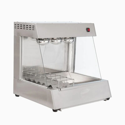 comprar Batatas fritas aquecedor gabinete de exibição balcão estação de aquecimento de alimentos de aço inoxidável fabricação em linha