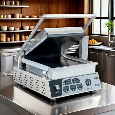 satın al Catering Chamshell Biftek Burger Elektrikli ızgara ızgara Ticari iki taraflı yüzey Çevrimiçi üretim