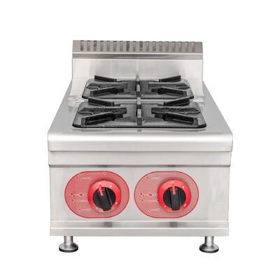 acheter Cuisine 2 brûleur Cuisinière à gaz liquéfié Commercial pour restaurant quotidien fabrication en ligne