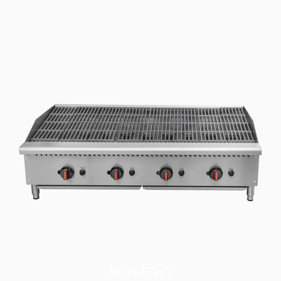 kaufen Edelstahl-Gas-Großbrenner 4 Brenner Lava-Rock-Grill on-line-Fertigung