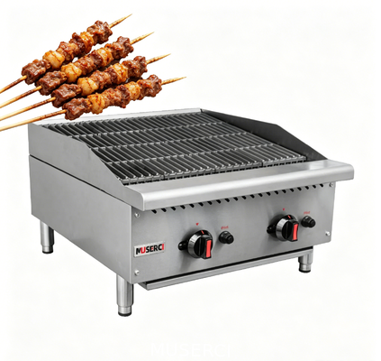 شراء المطبخ الغاز التجاري Charbroilers المكتب 2 الحامق الفولاذ المقاوم للصدأ معتمد CE التصنيع عبر الإنترنت