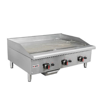 ซื้อ เครื่องเผาแก๊สครัวพาณิชย์ ผงหนา 3 เครื่องเผาไฟ 28.1kW ป้องกันไฟออก CE การผลิตออนไลน์