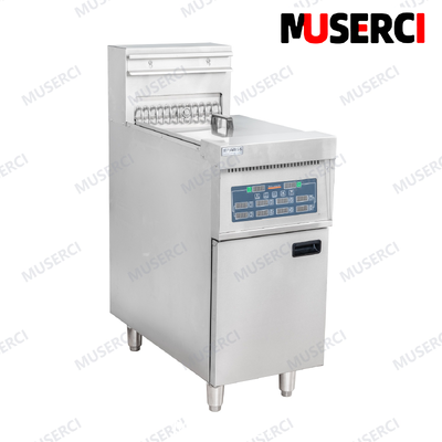 buy Commercial Electric Floor Deep Fryer Precise Temp Control Uniform Heating Food Grade 28L online manufacture